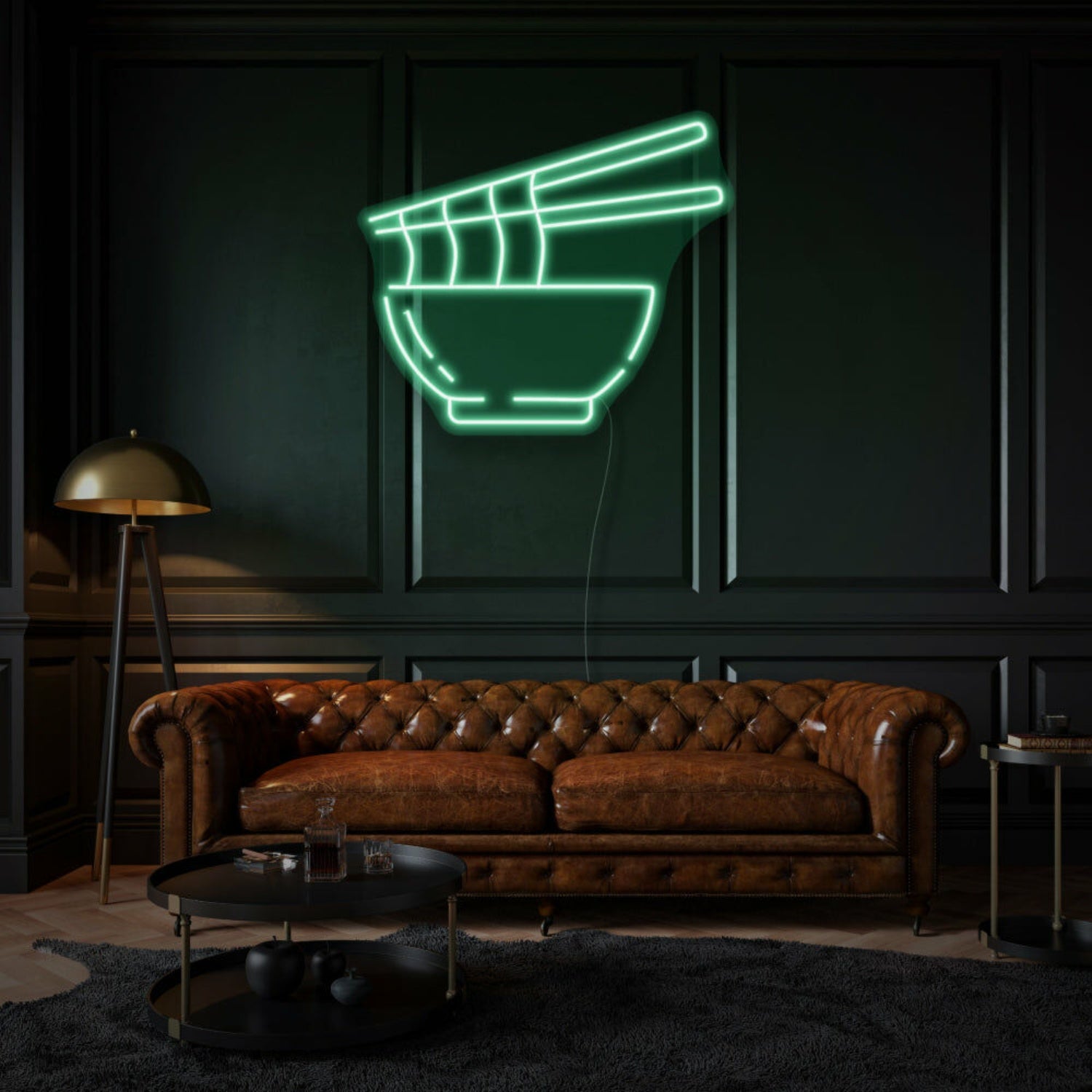 Noodles In Bowl Neon Delight For Asian Cuisine Lovers | Shineneon