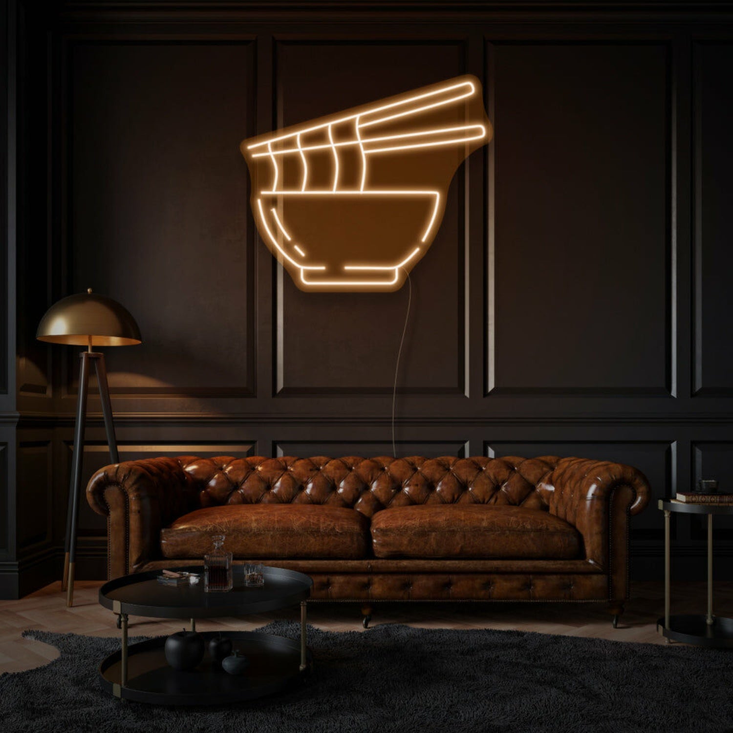 Noodles In Bowl Neon Delight For Asian Cuisine Lovers | Shineneon