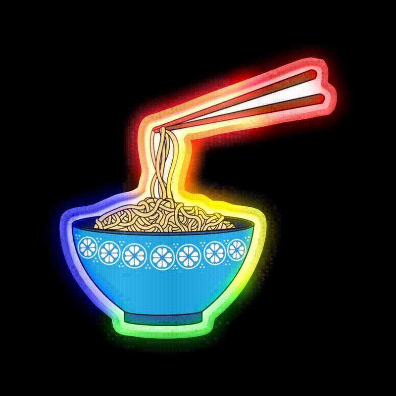 Noodles Led Neon Sign Chinese Food Rgb Color