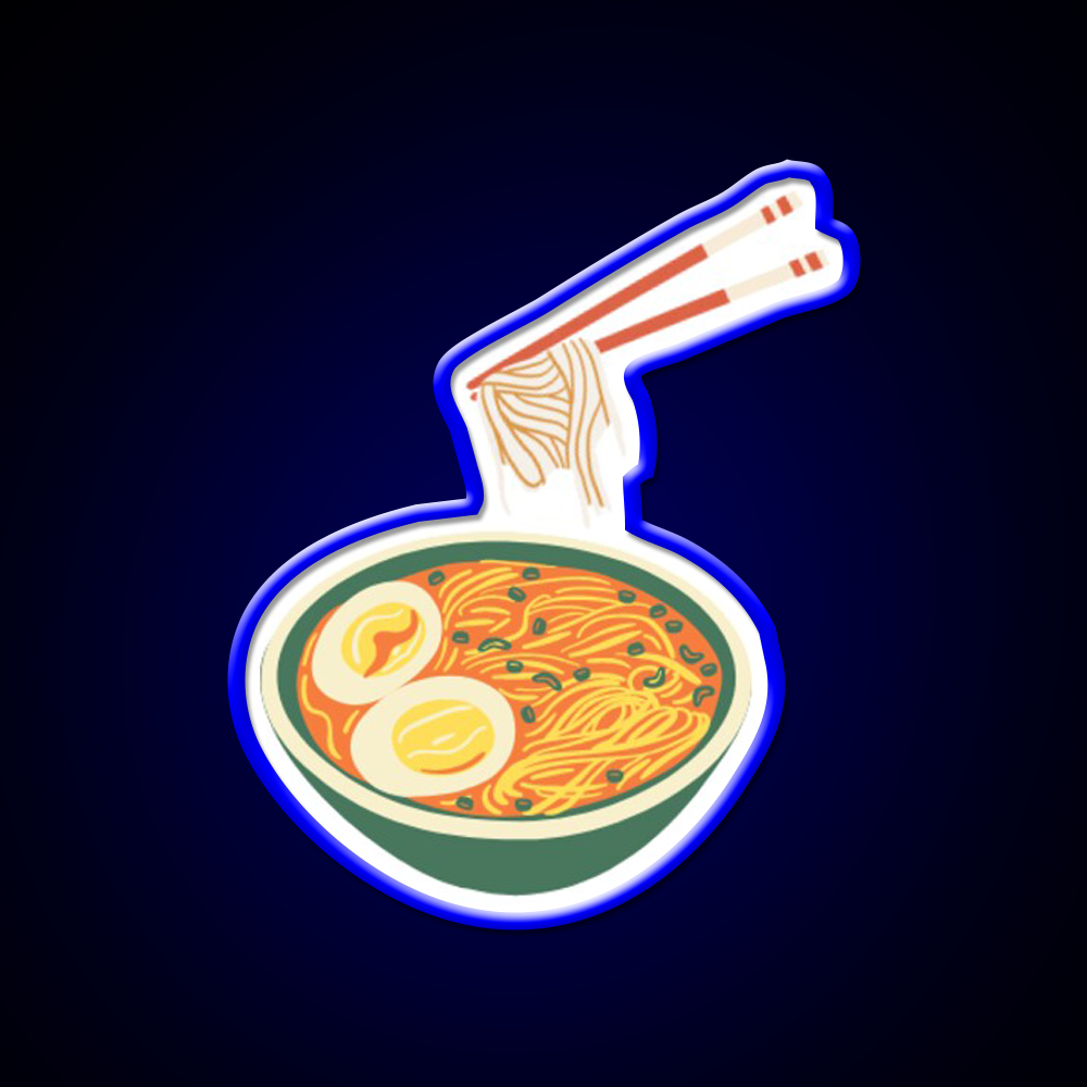 Noodles Led Neon Sign Chinese Food Wall Art Rgb Color