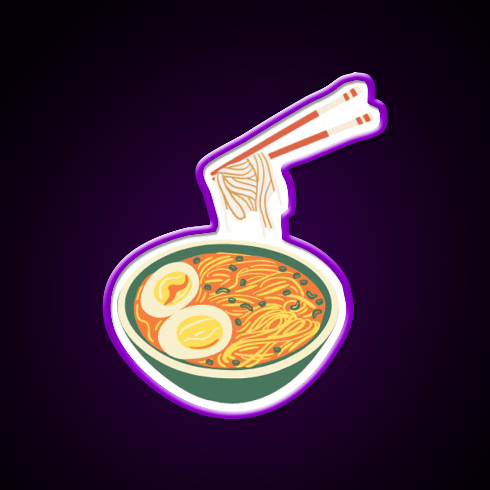 Noodles Led Neon Sign Chinese Food Wall Art Rgb Color - Shineneon