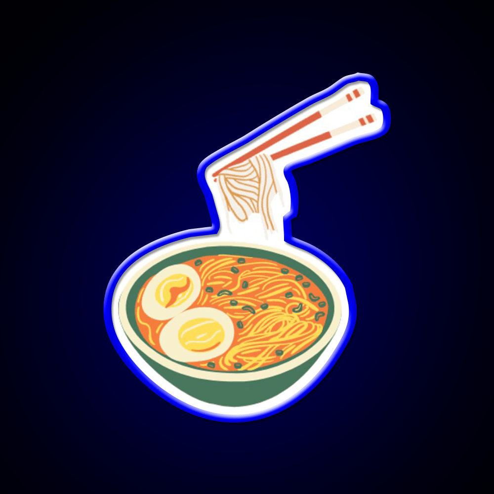 Noodles Led Neon Sign Chinese Food Wall Art Rgb Color - Shineneon