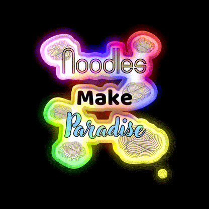 Noodles Make Paradise Led Neon Sign Chinese Food Rgb Color