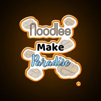 Noodles Make Paradise Led Neon Sign Chinese Food Rgb Color