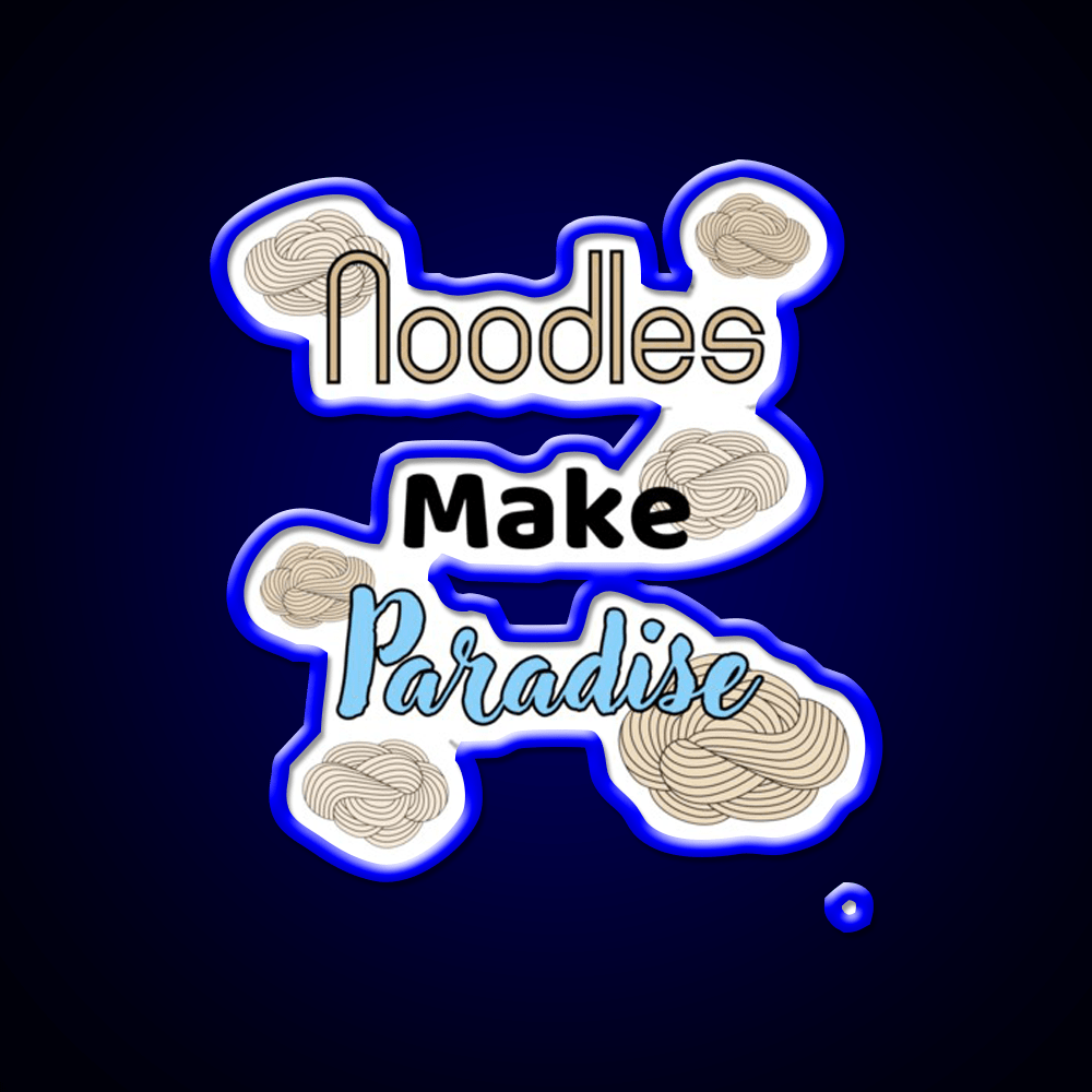 Noodles Make Paradise Led Neon Sign Chinese Food Rgb Color - Shineneon