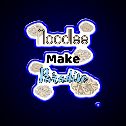 Noodles Make Paradise Led Neon Sign Chinese Food Rgb Color - Shineneon