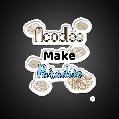 Noodles Make Paradise Led Neon Sign Chinese Food Rgb Color