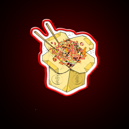 Noodles Takeout Fast Food Led Neon Sign For Burger Place Rgb Color