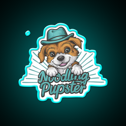 Noodling Pupster Led Neon Sign Chinese Food Rgb Color