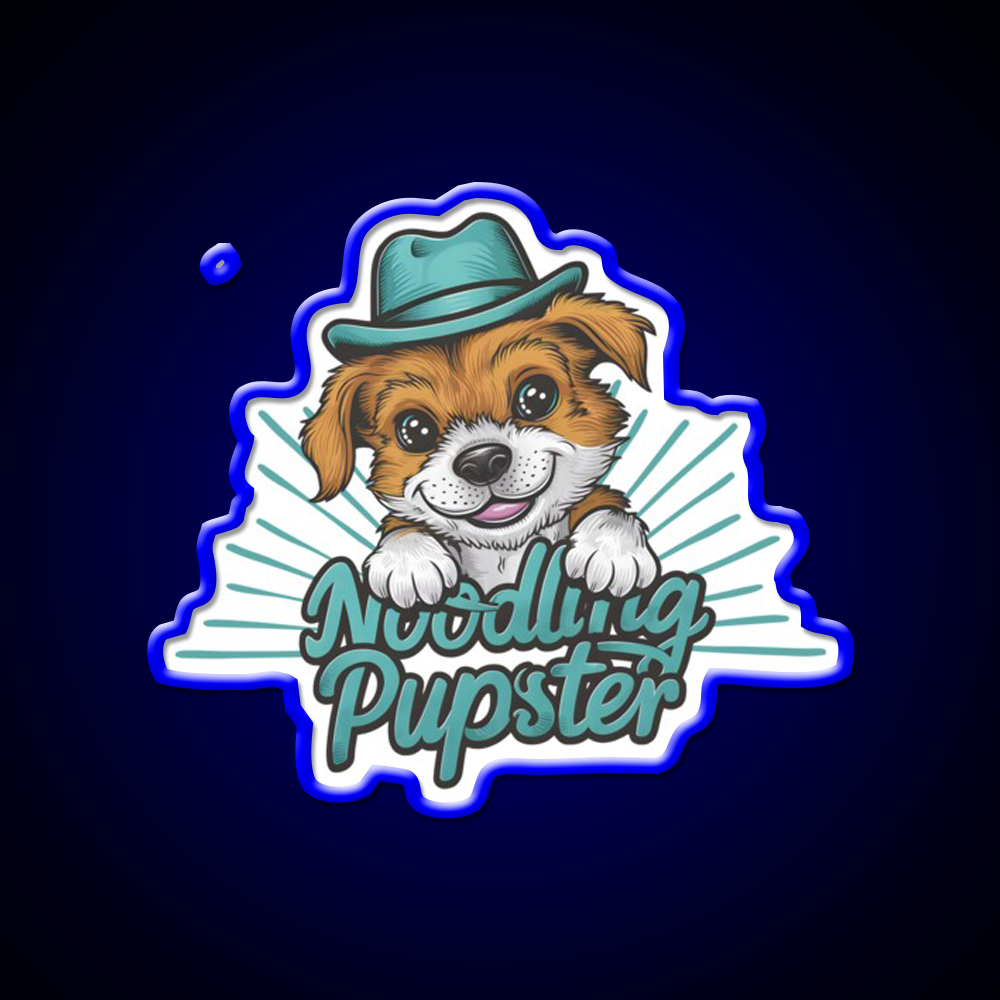 Noodling Pupster Led Neon Sign Chinese Food Rgb Color