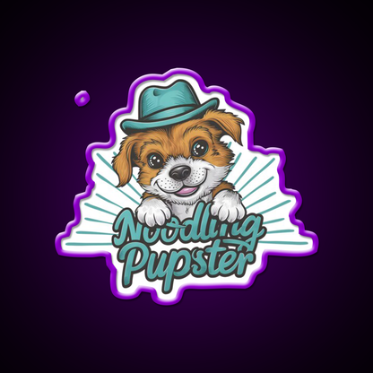 Noodling Pupster Led Neon Sign Chinese Food Rgb Color