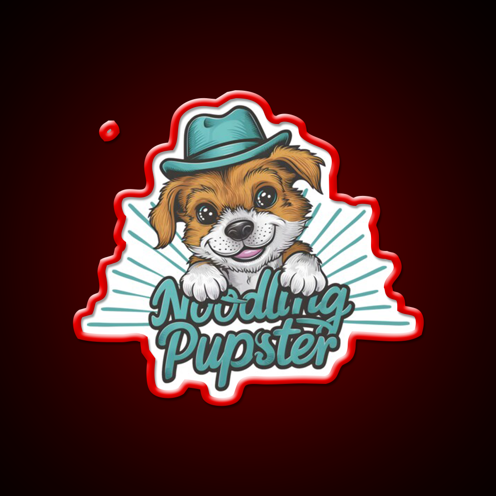 Noodling Pupster Led Neon Sign Chinese Food Rgb Color