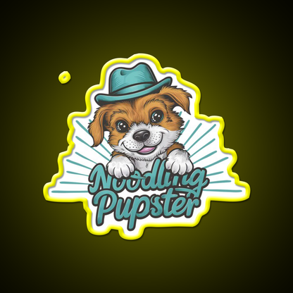 Noodling Pupster Led Neon Sign Chinese Food Rgb Color