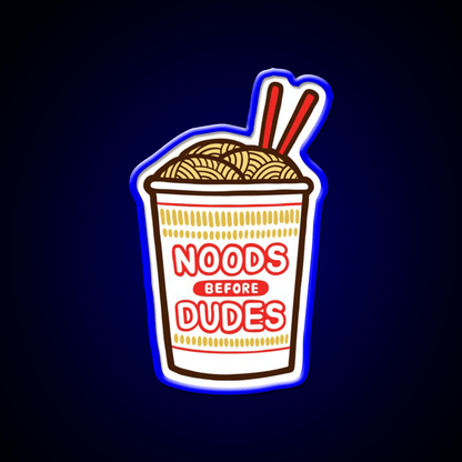 Noods Before Dudes Led Neon Sign Chinese Food Rgb Color - Shineneon
