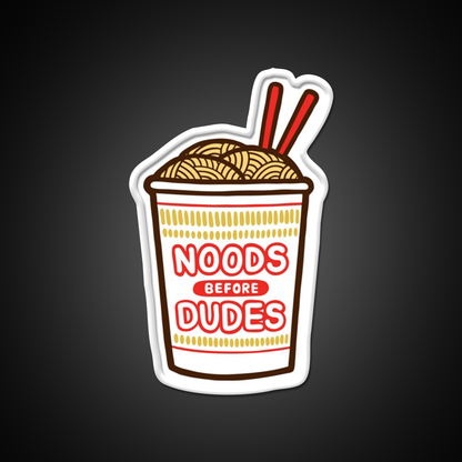 Noods Before Dudes Led Neon Sign Chinese Food Rgb Color