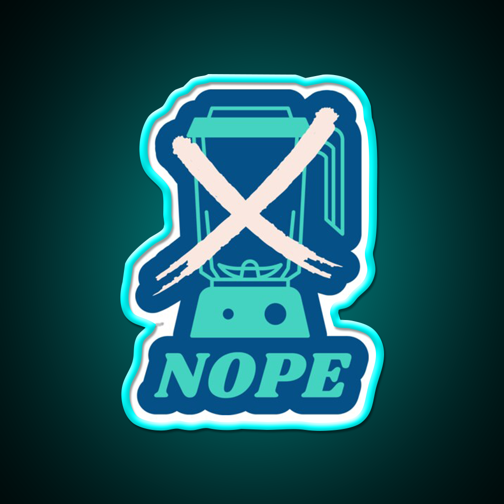 Nope No Blender Broken Bartender Bar Humor Man Cave Bar Led Neon Sign Rgb Color