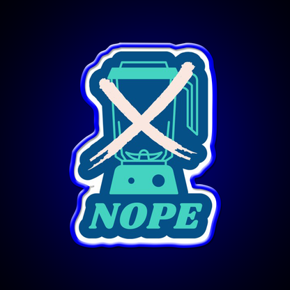 Nope No Blender Broken Bartender Bar Humor Man Cave Bar Led Neon Sign Rgb Color