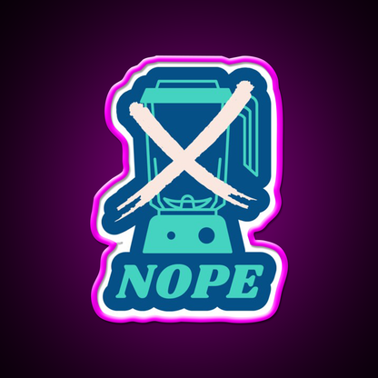 Nope No Blender Broken Bartender Bar Humor Man Cave Bar Led Neon Sign Rgb Color