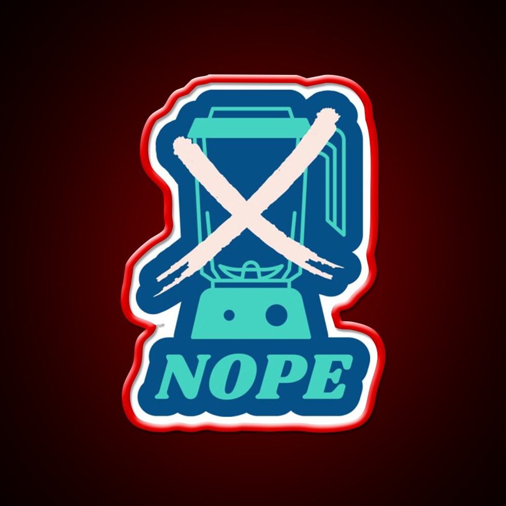 Nope No Blender Broken Bartender Bar Humor Man Cave Bar Led Neon Sign Rgb Color