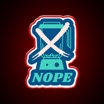 Nope No Blender Broken Bartender Bar Humor Man Cave Bar Led Neon Sign Rgb Color