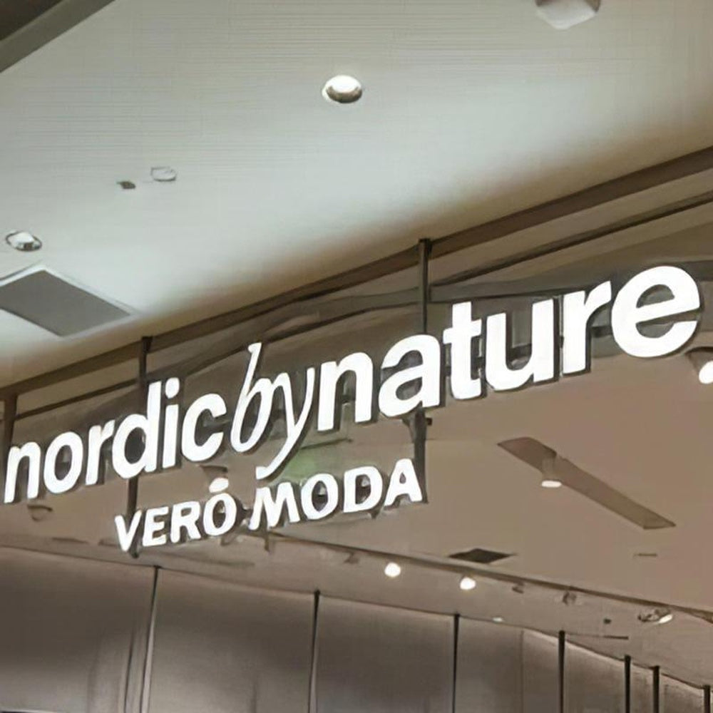 Nordic By Nature Vero Moda 3D Frontlit Letters Metal Led Sign