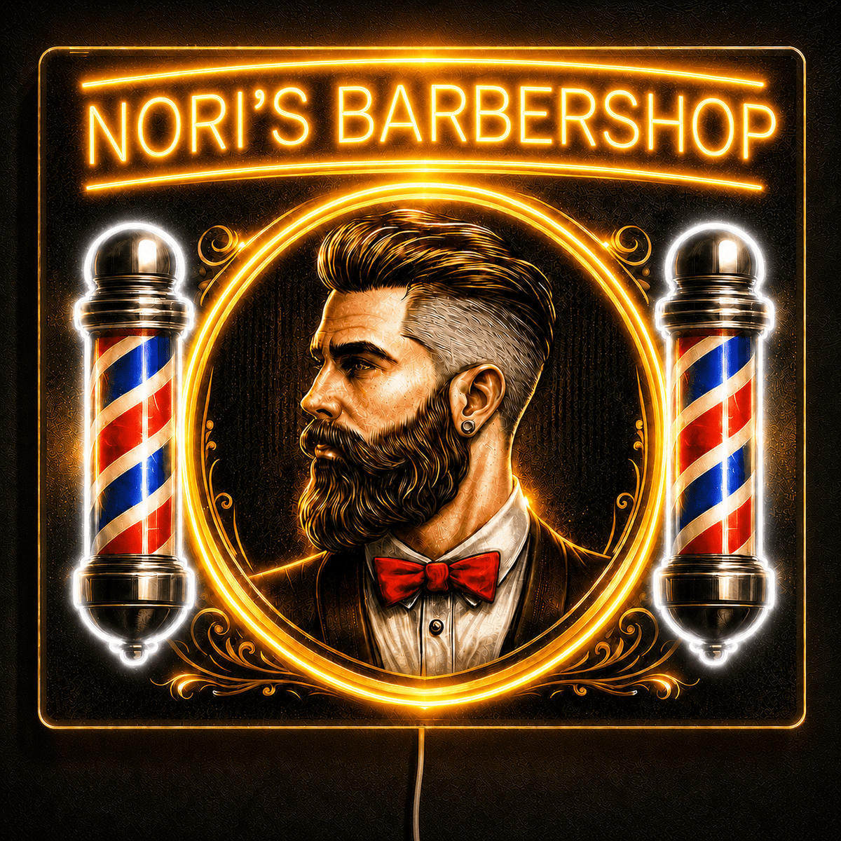 Nori's Barbershop Custom Business LED Neon Sign - Shineneon