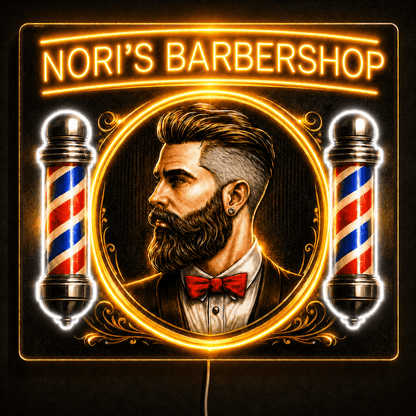 Nori's Barbershop Custom Business LED Neon Sign - Shineneon