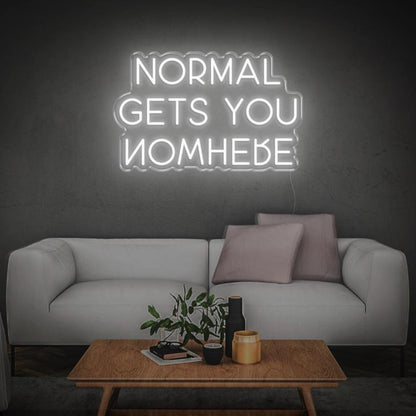Normal Gets You Nowhere Bright Blue Led Neon Sign Modern Home Wall Decor | Shineneon