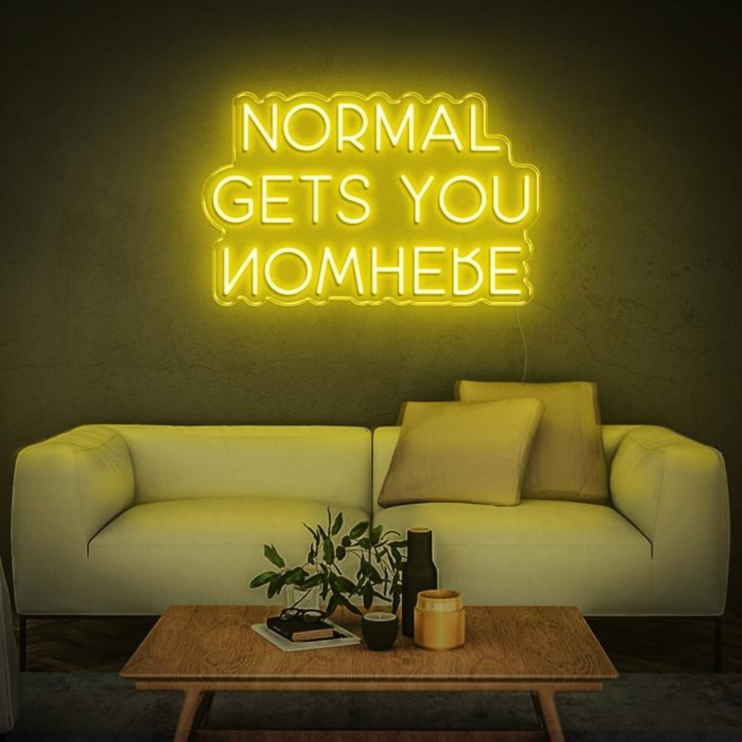 Normal Gets You Nowhere Bright Blue Led Neon Sign Modern Home Wall Decor | Shineneon