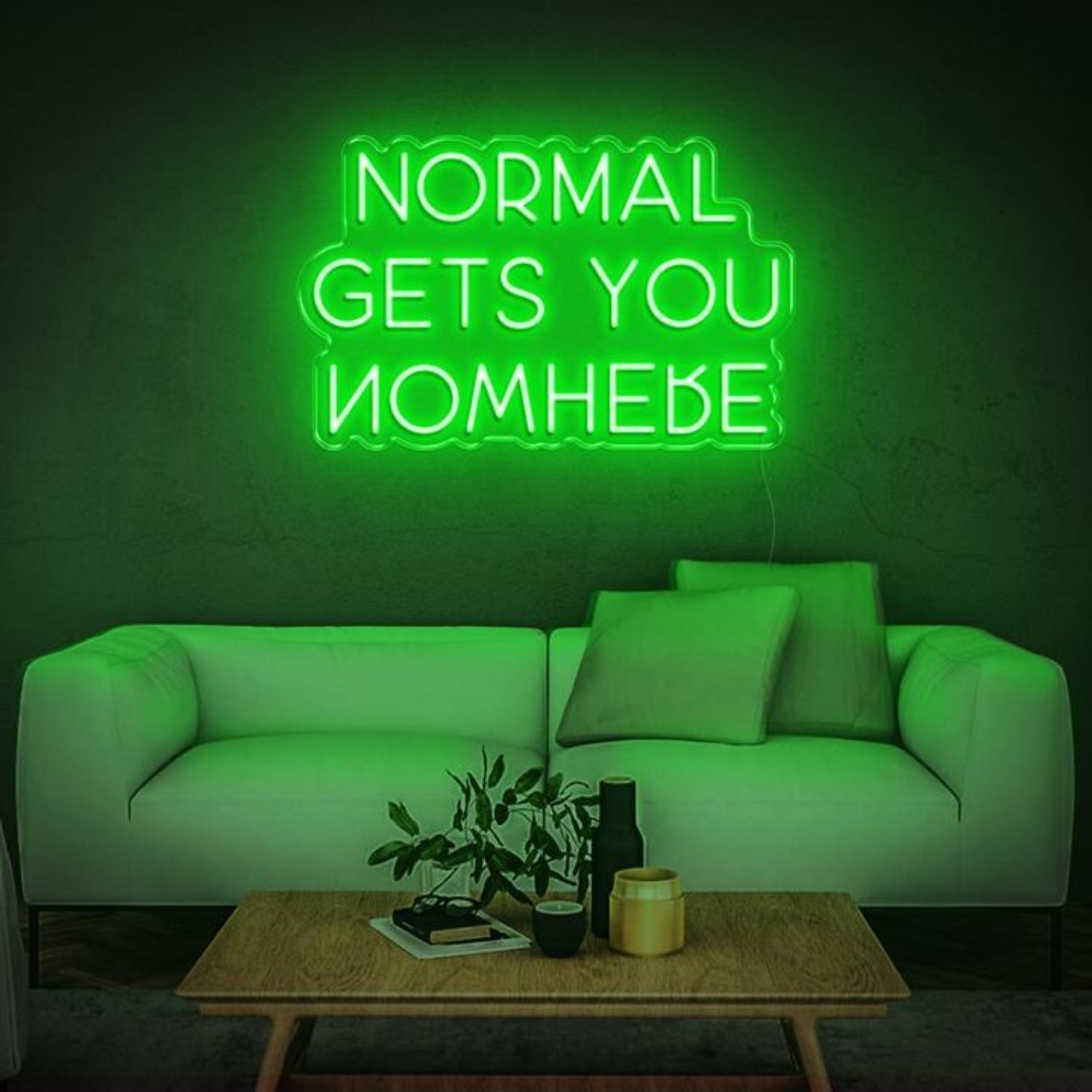 Normal Gets You Nowhere Bright Blue Led Neon Sign Modern Home Wall Decor | Shineneon