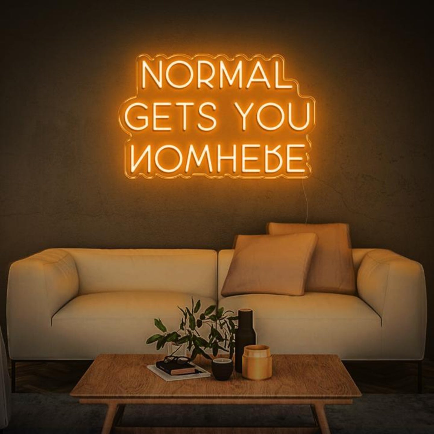 Normal Gets You Nowhere Bright Blue Led Neon Sign Modern Home Wall Decor | Shineneon