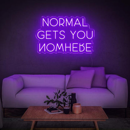 Normal Gets You Nowhere Bright Blue Led Neon Sign Modern Home Wall Decor | Shineneon