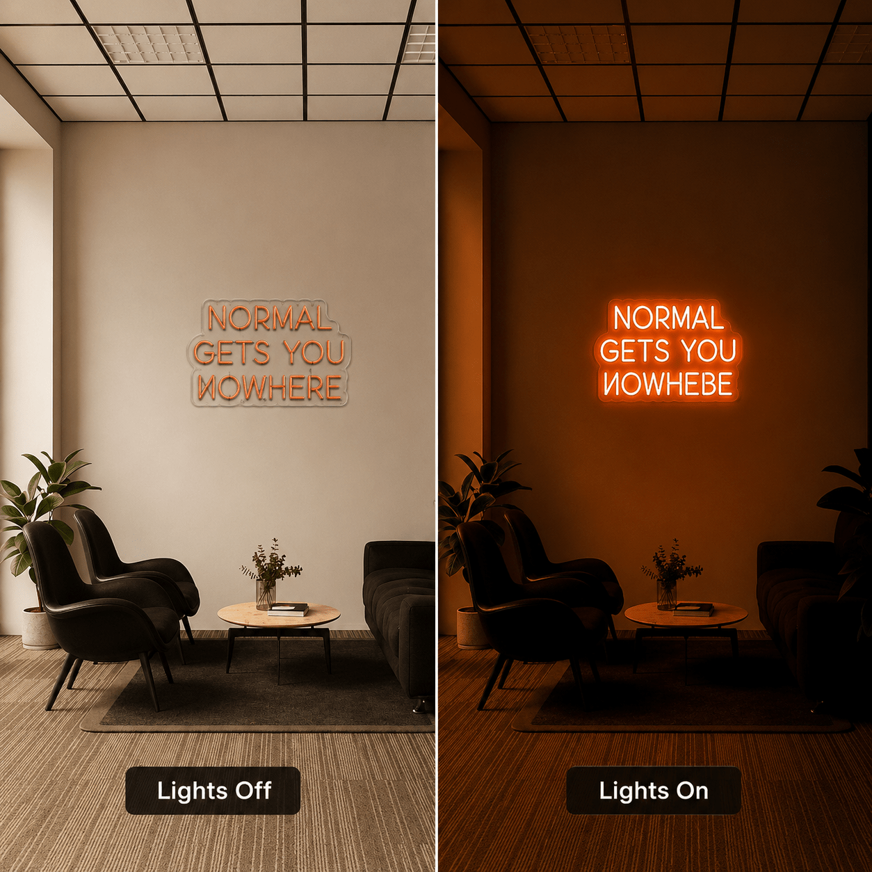Normal Gets You Nowhere LED Neon Sign Bedroom Wall Art - Shineneon