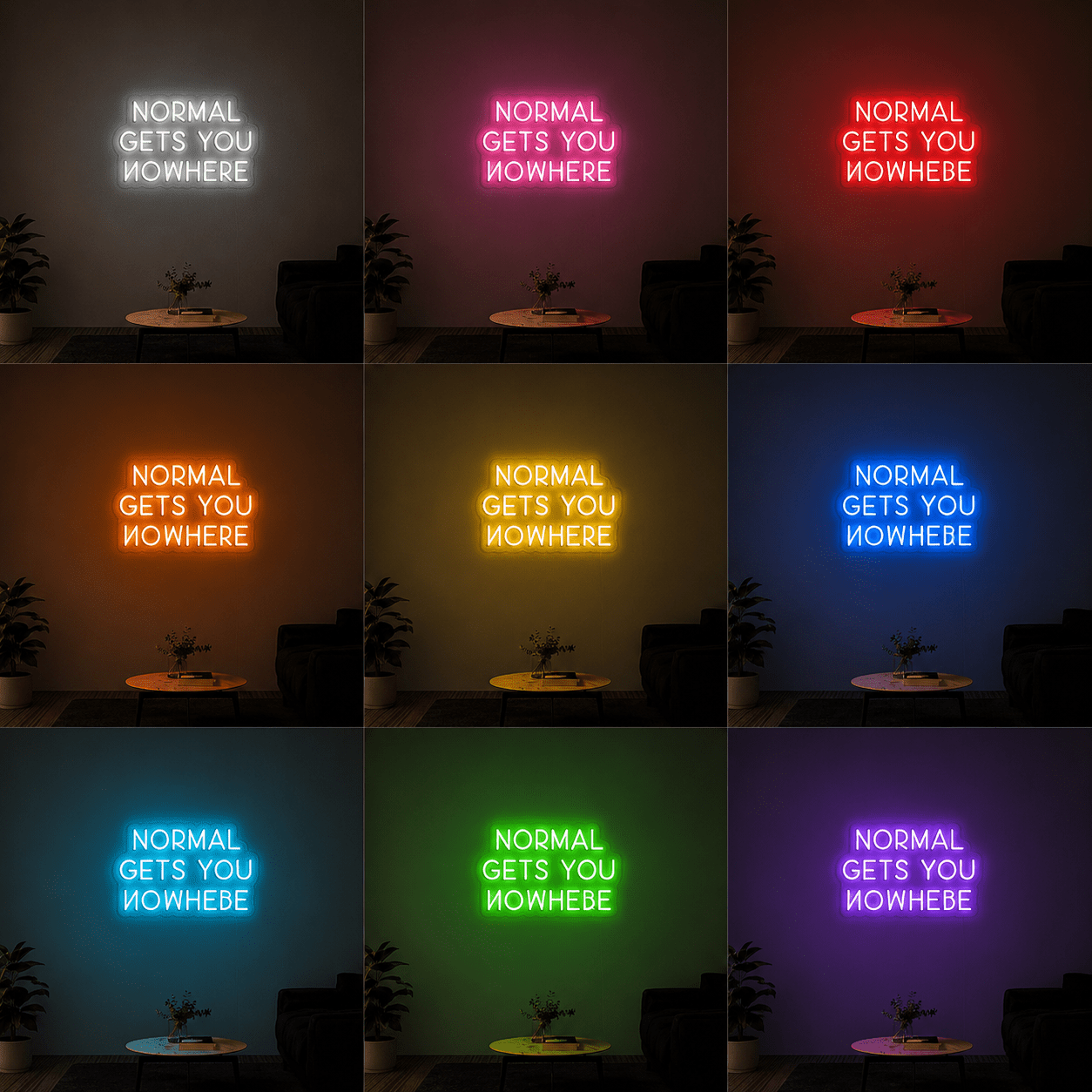 Normal Gets You Nowhere LED Neon Sign Bedroom Wall Art - Shineneon