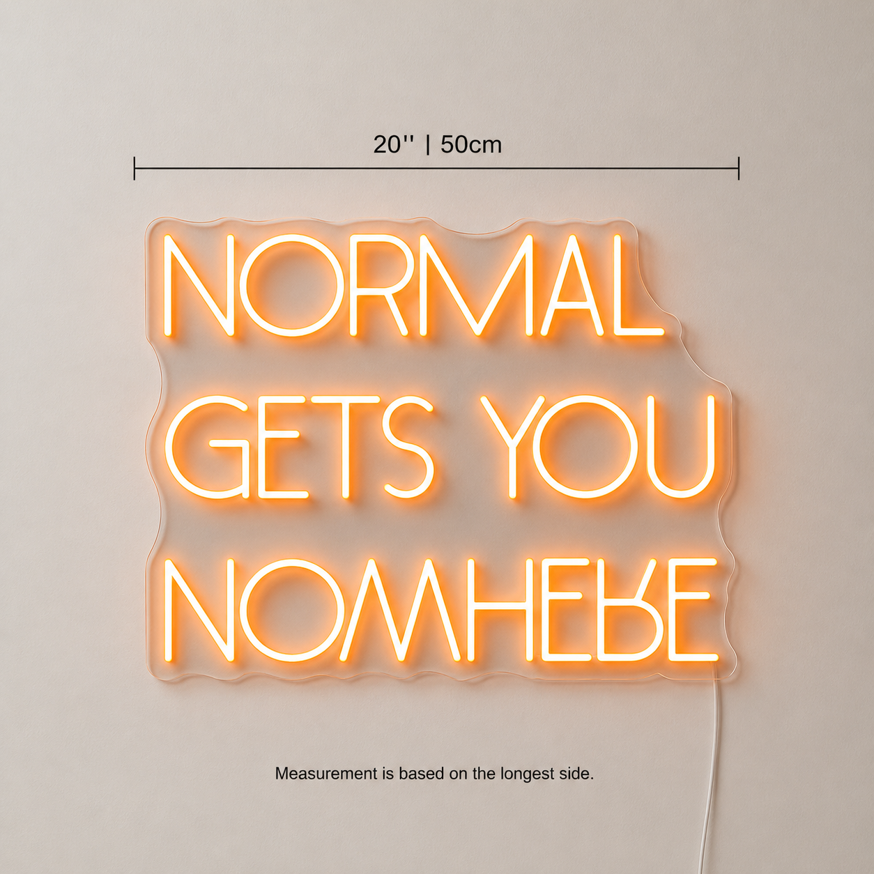 Normal Gets You Nowhere Room Decor LED Neon Sign - 04 Size Image
