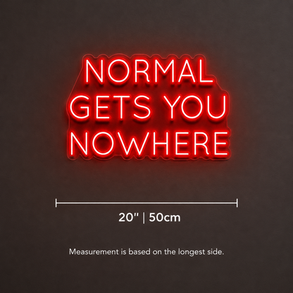 Normal Gets You Nowhere Wall Decor LED Neon Sign - 04 Size Image