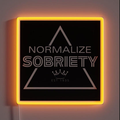 Normalize Sobriety Rgb Led Neon Sign - Shineneon