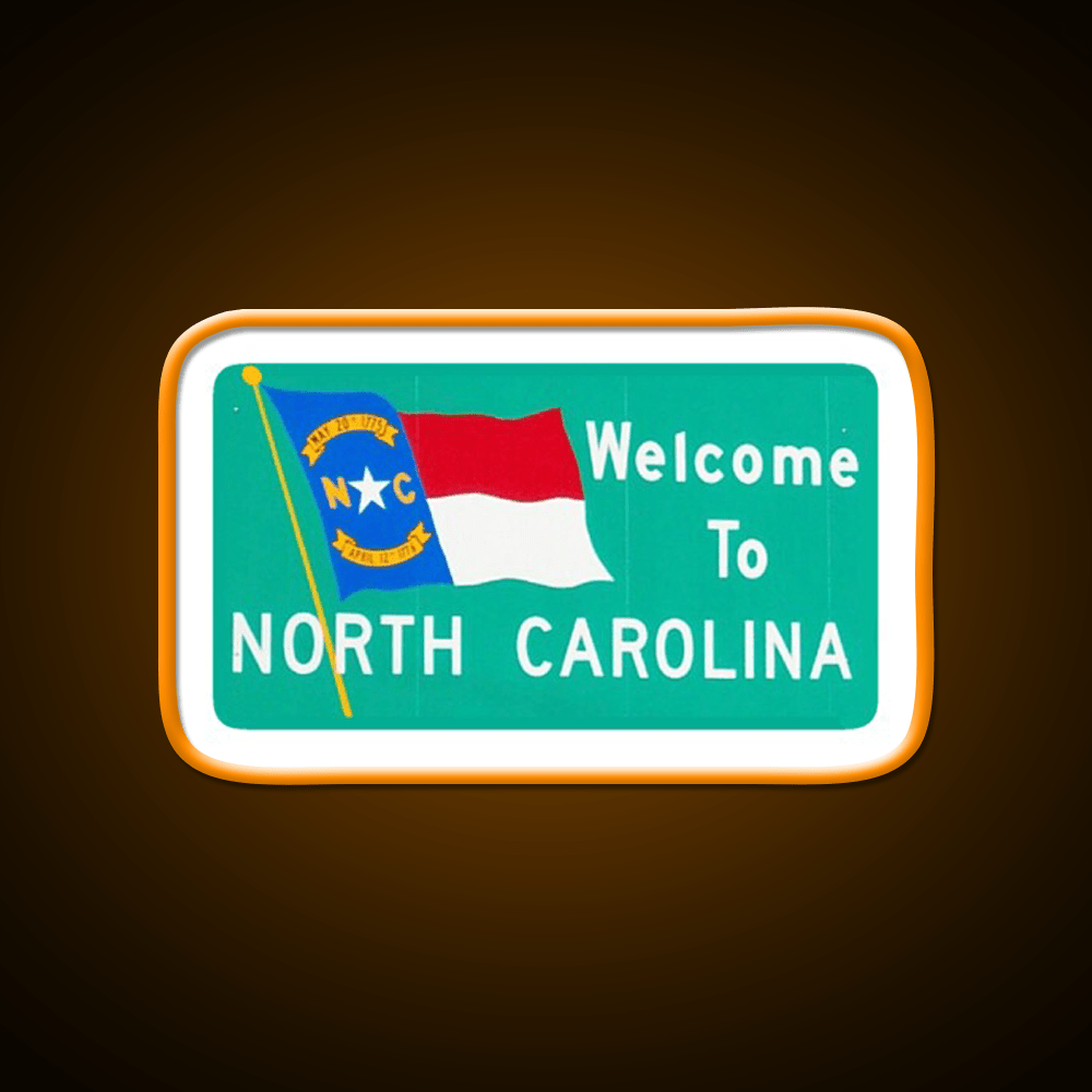 North Carolina Welcome Sign Nc Welcome Led Neon Sign Open Sign Rgb Color - Shineneon