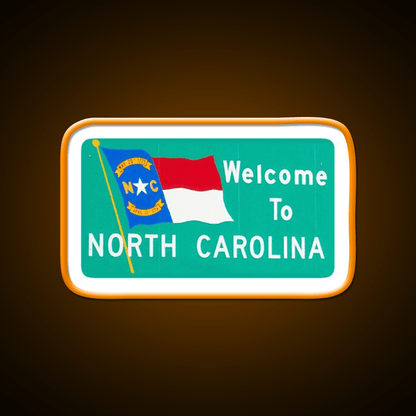 North Carolina Welcome Sign Nc Welcome Led Neon Sign Open Sign Rgb Color - Shineneon