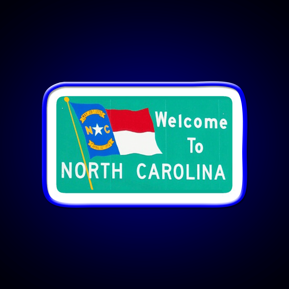 North Carolina Welcome Sign Nc Welcome Led Neon Sign Open Sign Rgb Color - Shineneon