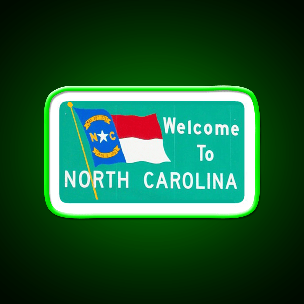 North Carolina Welcome Sign Nc Welcome Led Neon Sign Open Sign Rgb Color - Shineneon