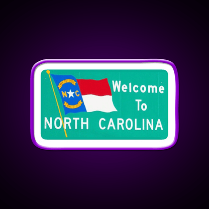 North Carolina Welcome Sign Nc Welcome Led Neon Sign Open Sign Rgb Color - Shineneon