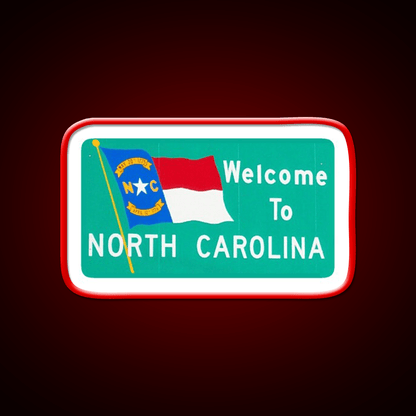 North Carolina Welcome Sign Nc Welcome Led Neon Sign Open Sign Rgb Color - Shineneon