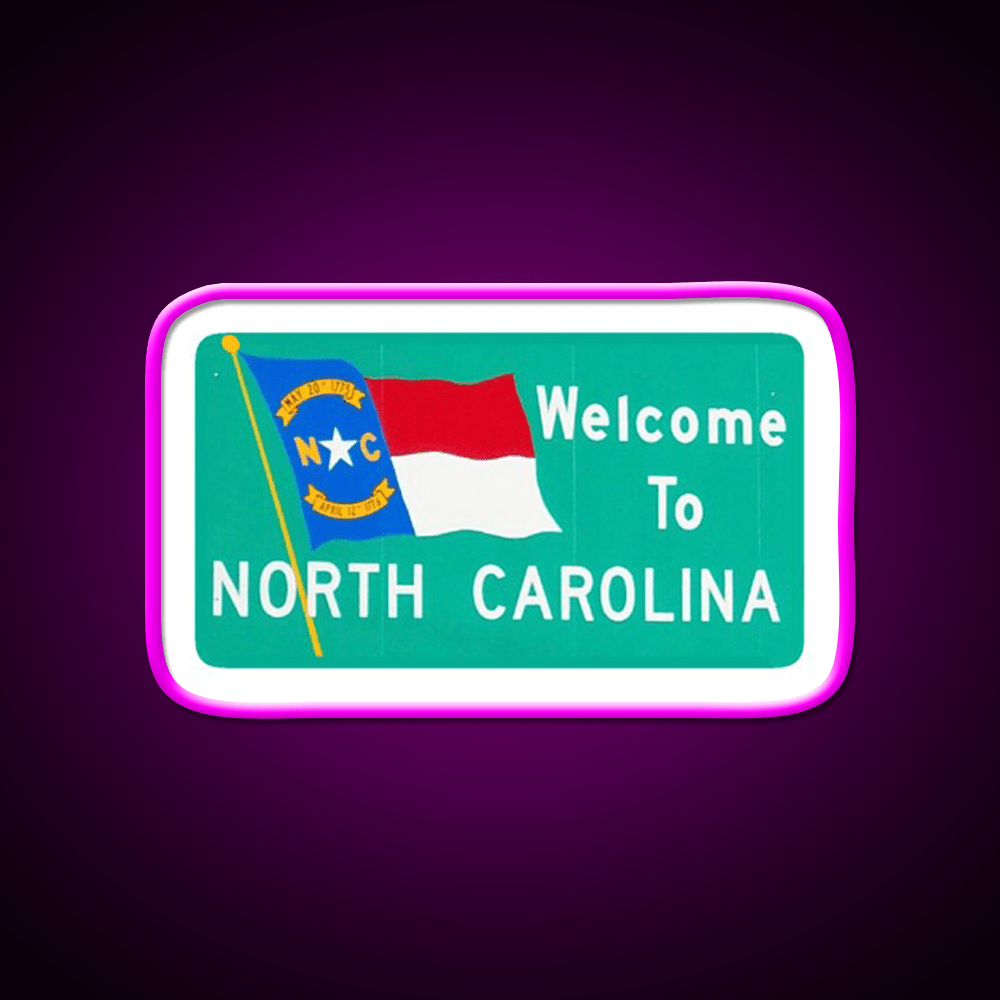North Carolina Welcome Sign Nc Welcome Led Neon Sign Open Sign Rgb Color - Shineneon