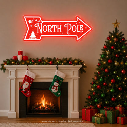North Pole Arrow LED Neon Sign color grid