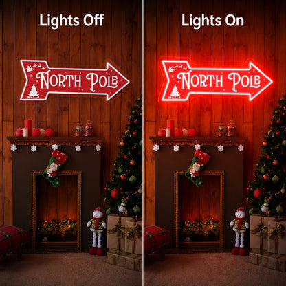 North Pole Arrow LED Neon Sign main product image