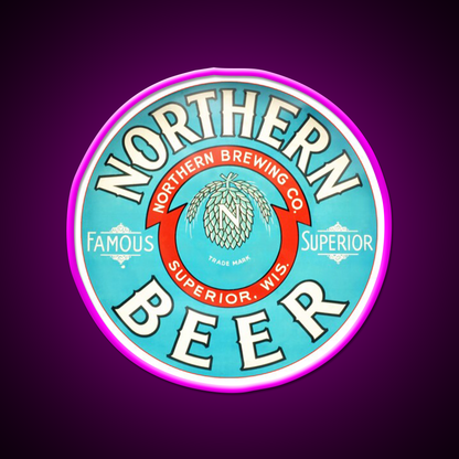 Northern Beer Bar Decor Led Neon Sign Rgb Color - Neon sign mounted on wall in room