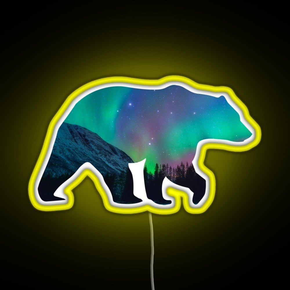 Northern Lights Bear Rgb Neon Sign - Shineneon