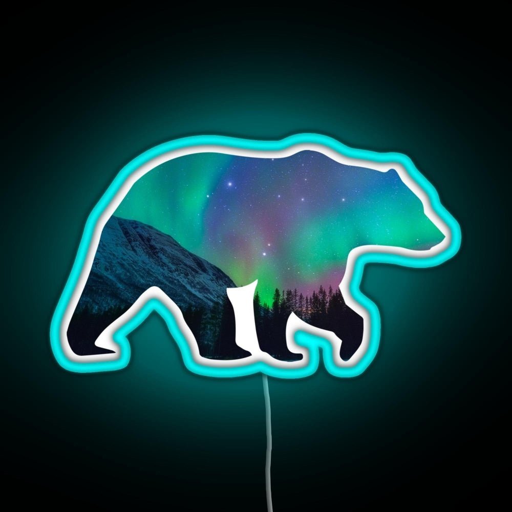 Northern Lights Bear Rgb Neon Sign - Shineneon