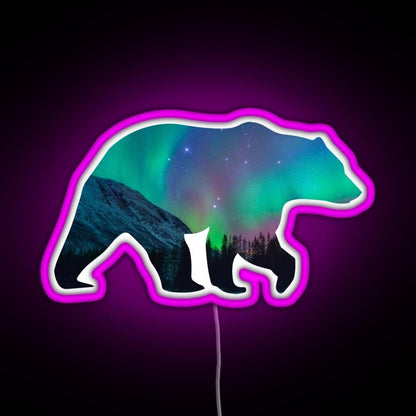 Northern Lights Bear Rgb Neon Sign - Shineneon